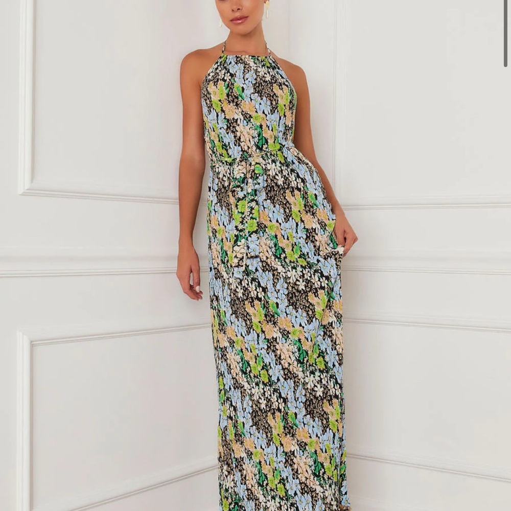 Floral Halter Maxi Dress